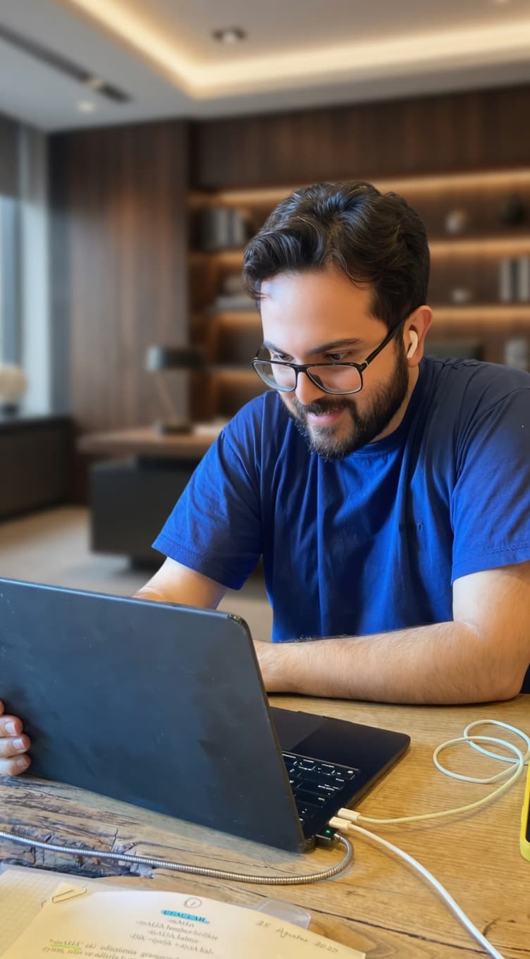 Ali Rad studying and building learning systems